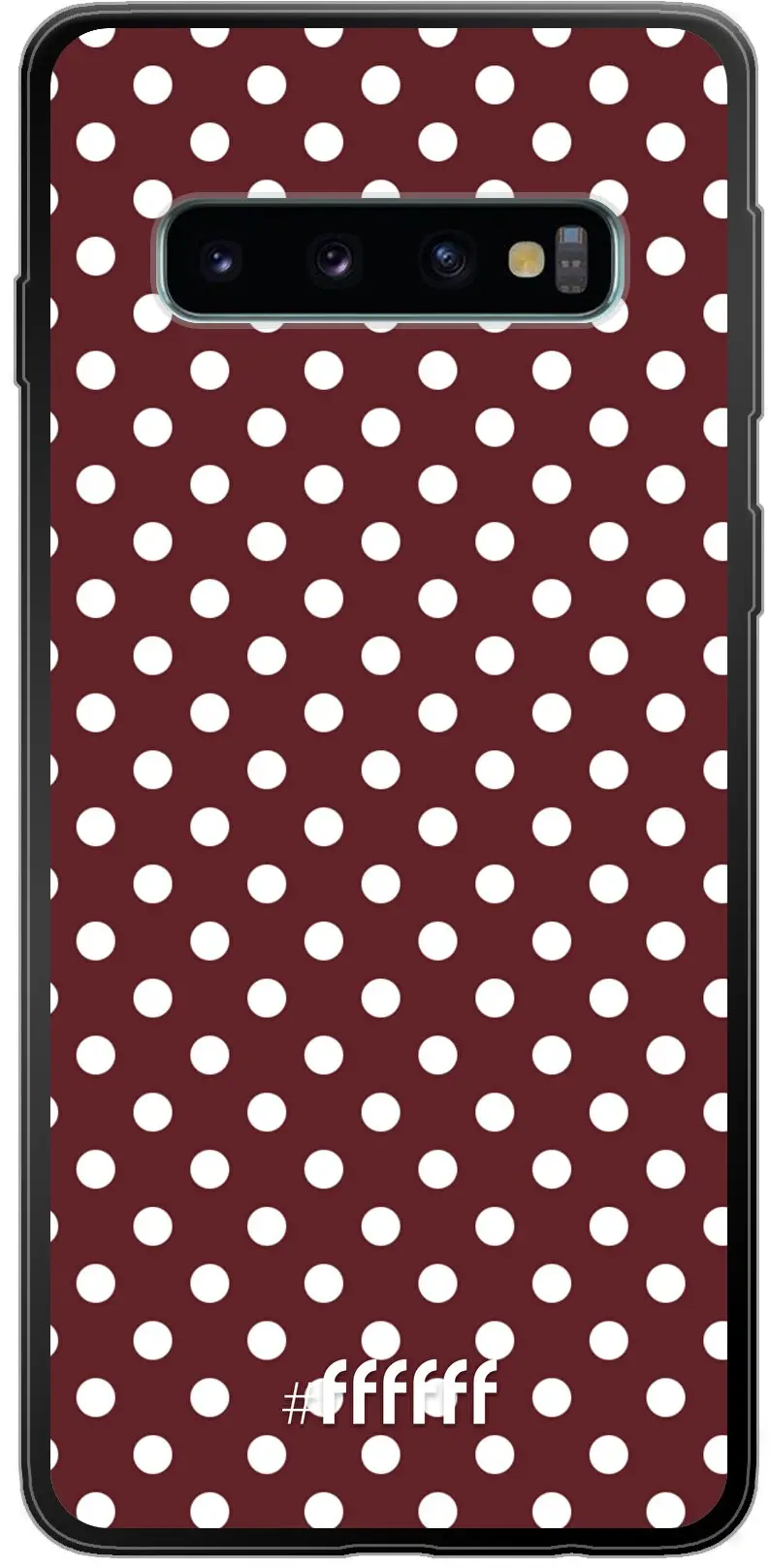 Burgundy Dots Galaxy S10