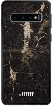 Dark Golden Marble Galaxy S10