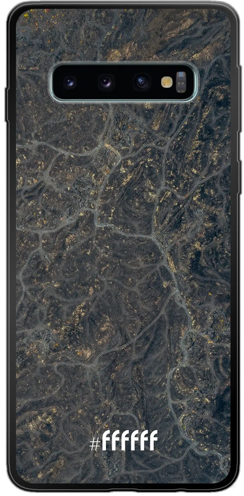 Golden Glitter Marble Galaxy S10