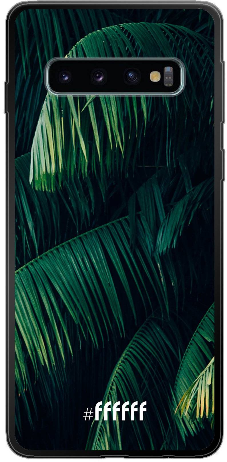 Palm Leaves Dark Galaxy S10