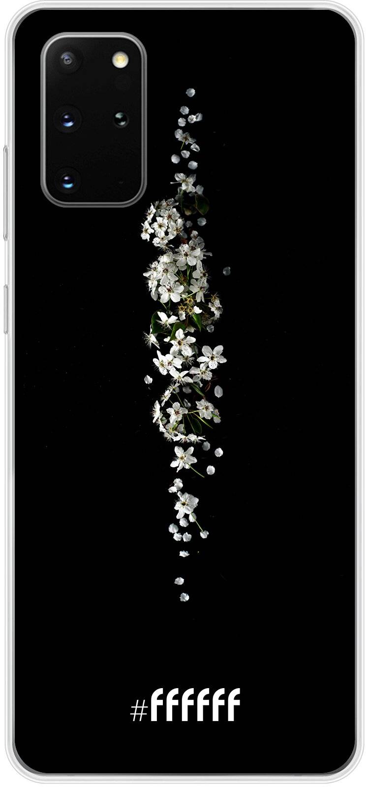 White flowers in the dark Galaxy S20+