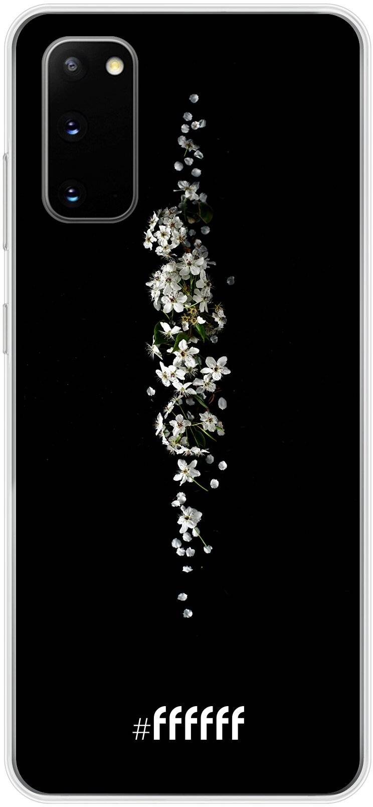 White flowers in the dark Galaxy S20