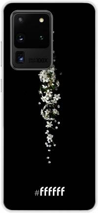 White flowers in the dark Galaxy S20 Ultra