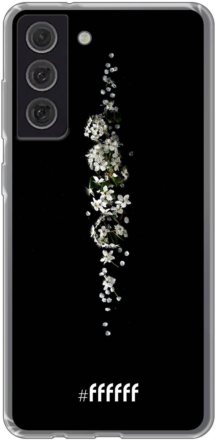 White flowers in the dark Galaxy S21 FE