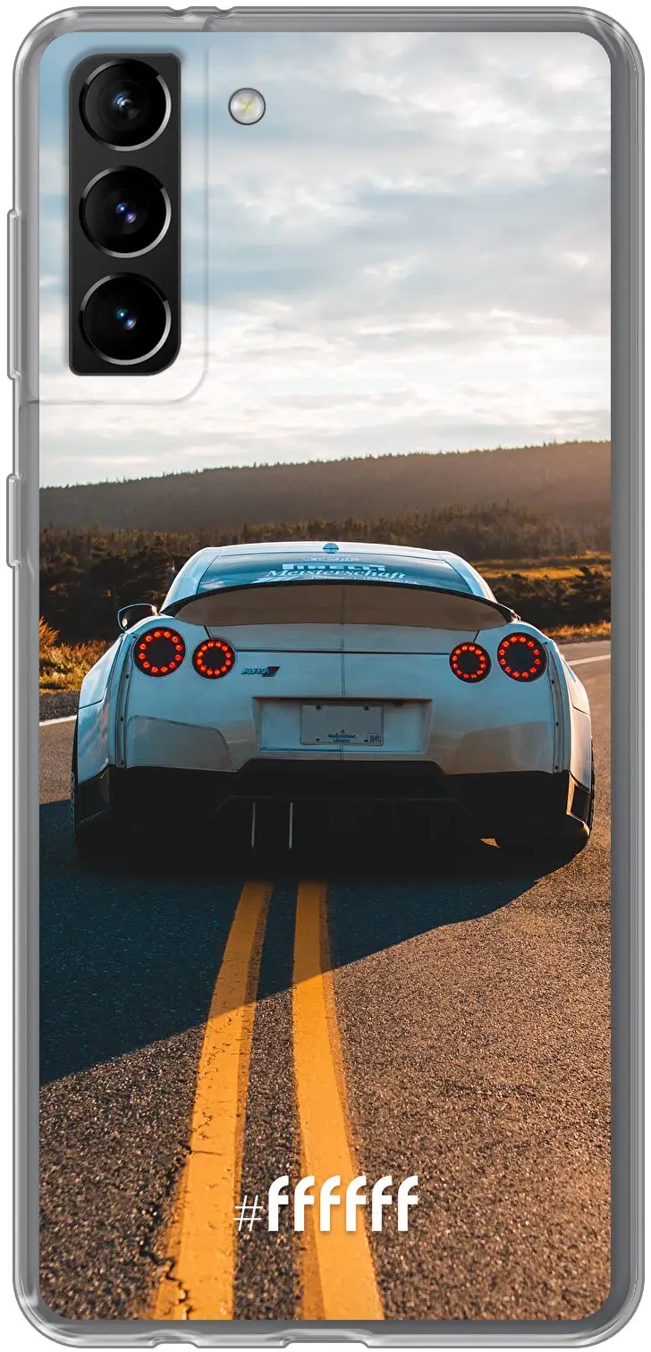 Silver Sports Car Galaxy S21 Plus