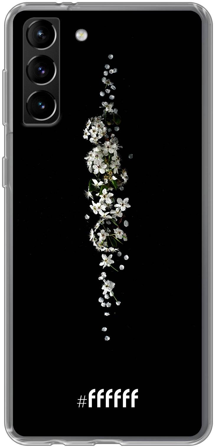 White flowers in the dark Galaxy S21 Plus
