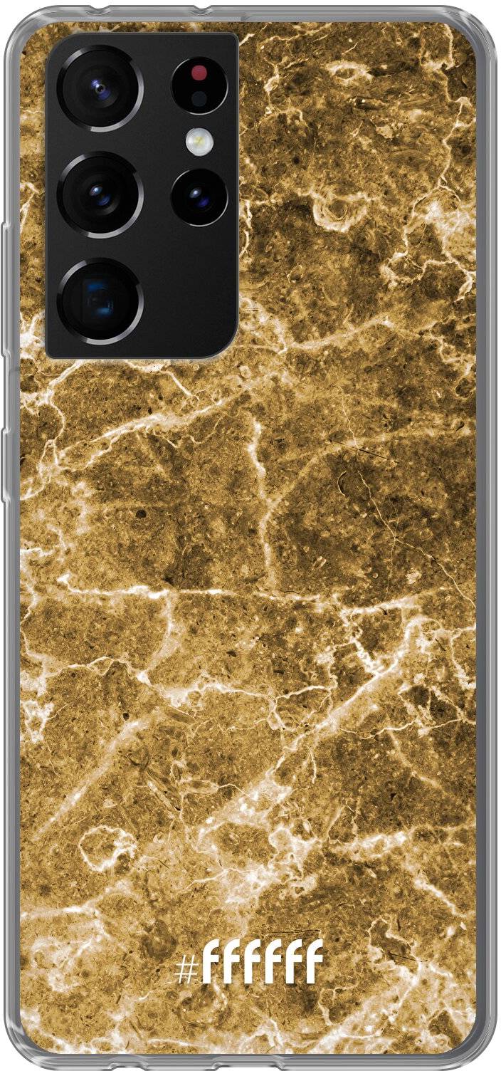 Gold Marble Galaxy S21 Ultra