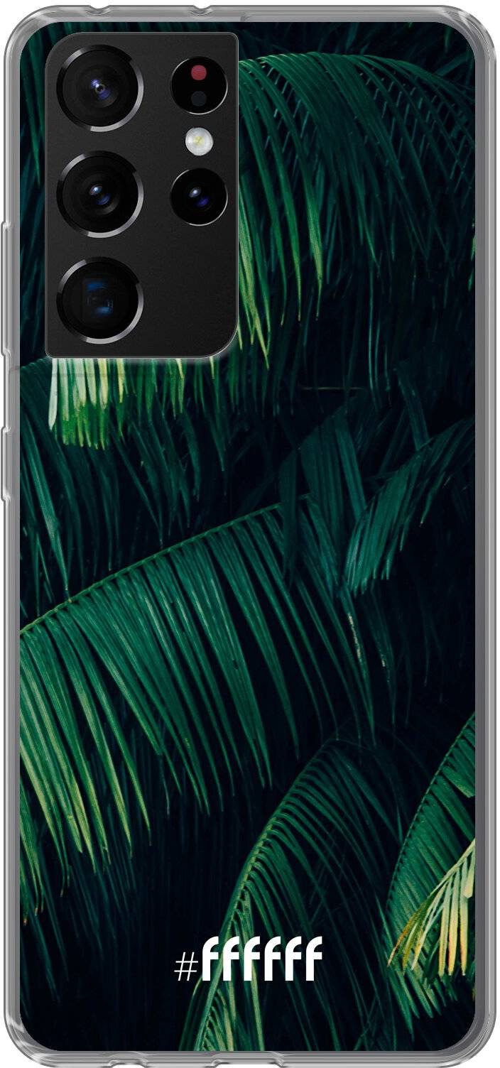 Palm Leaves Dark Galaxy S21 Ultra