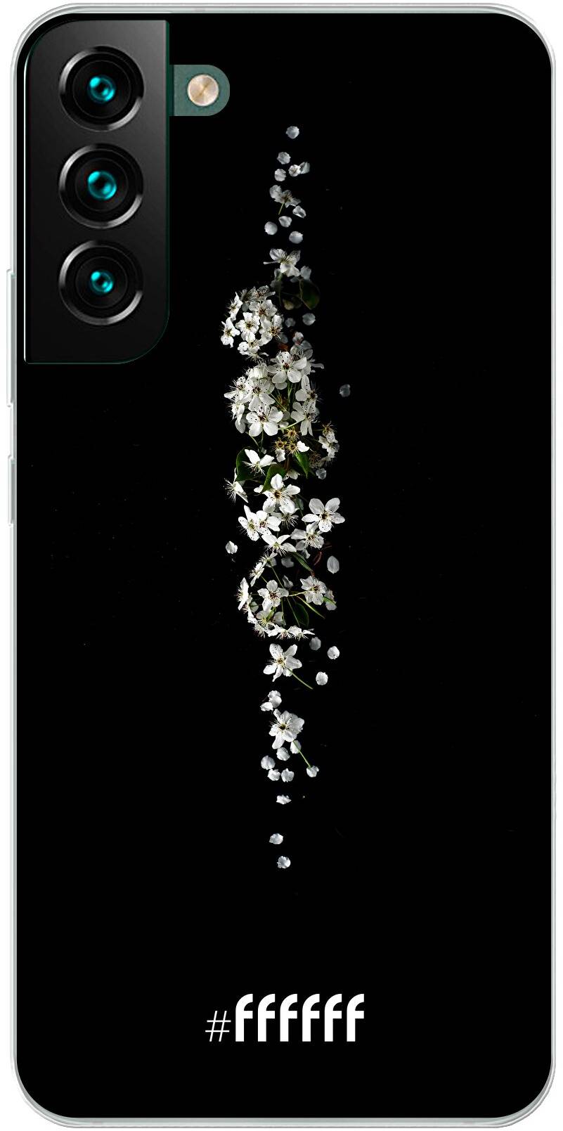 White flowers in the dark Galaxy S22 Plus