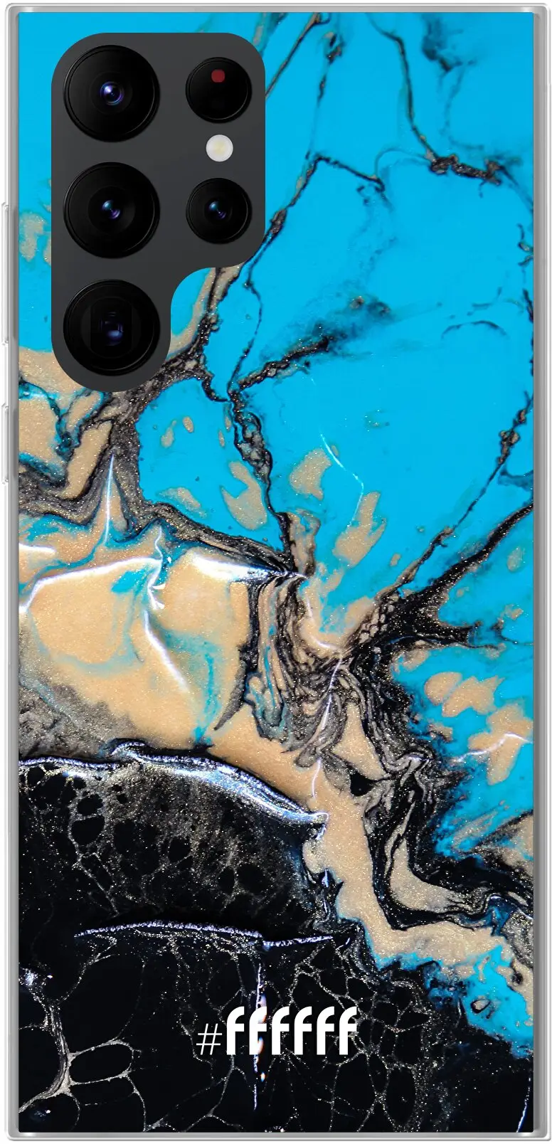 Blue meets Dark Marble Galaxy S22 Ultra