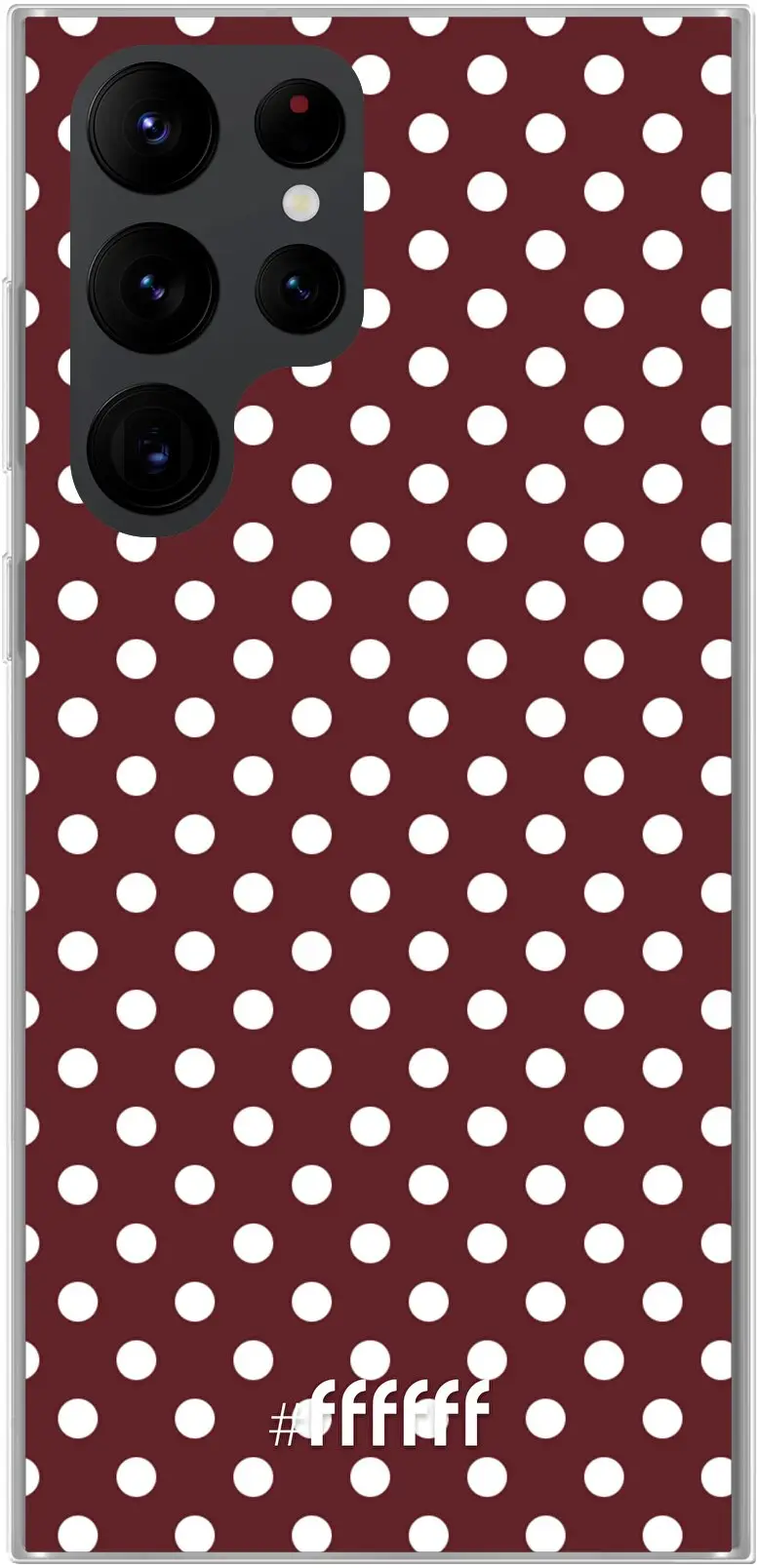 Burgundy Dots Galaxy S22 Ultra