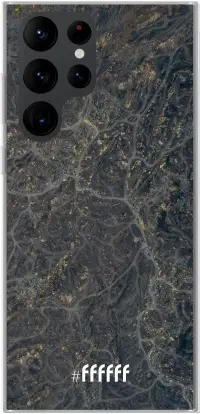 Golden Glitter Marble Galaxy S22 Ultra