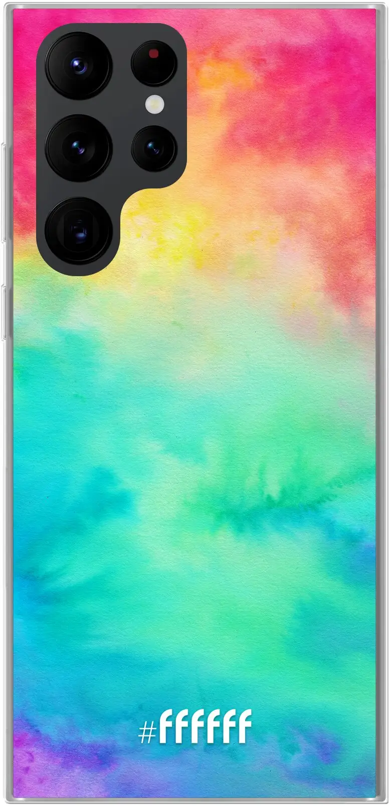 Rainbow Tie Dye Galaxy S22 Ultra