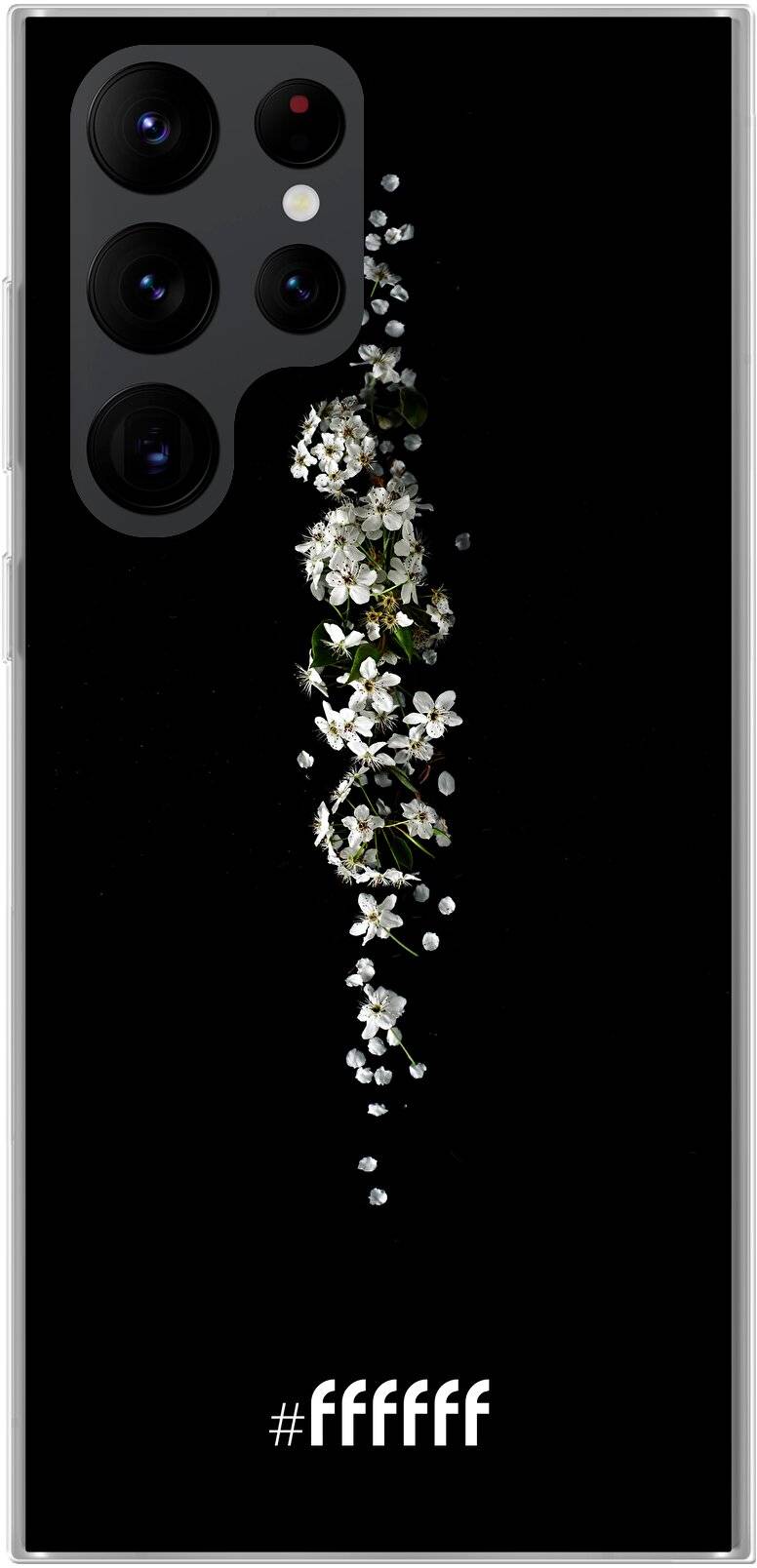 White flowers in the dark Galaxy S22 Ultra