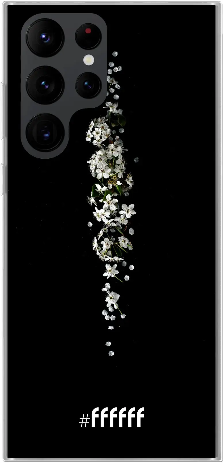 White flowers in the dark Galaxy S22 Ultra