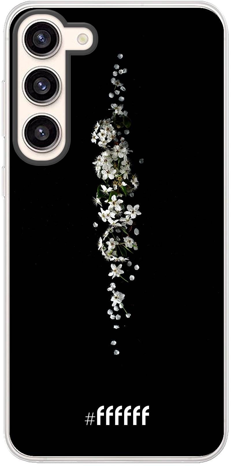White flowers in the dark Galaxy S23 Plus