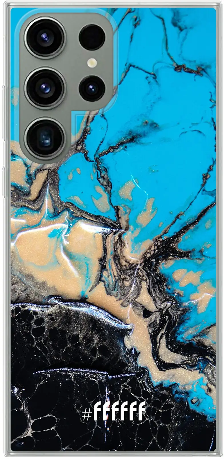 Blue meets Dark Marble Galaxy S23 Ultra