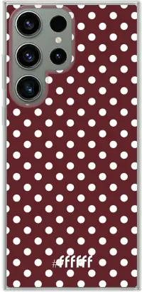 Burgundy Dots Galaxy S23 Ultra