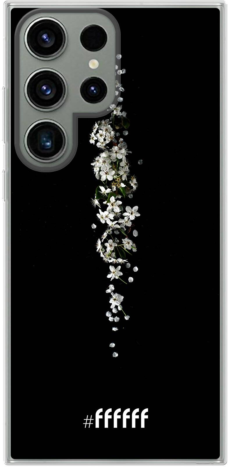 White flowers in the dark Galaxy S23 Ultra