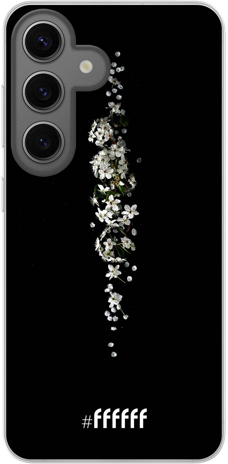 White flowers in the dark Galaxy S24