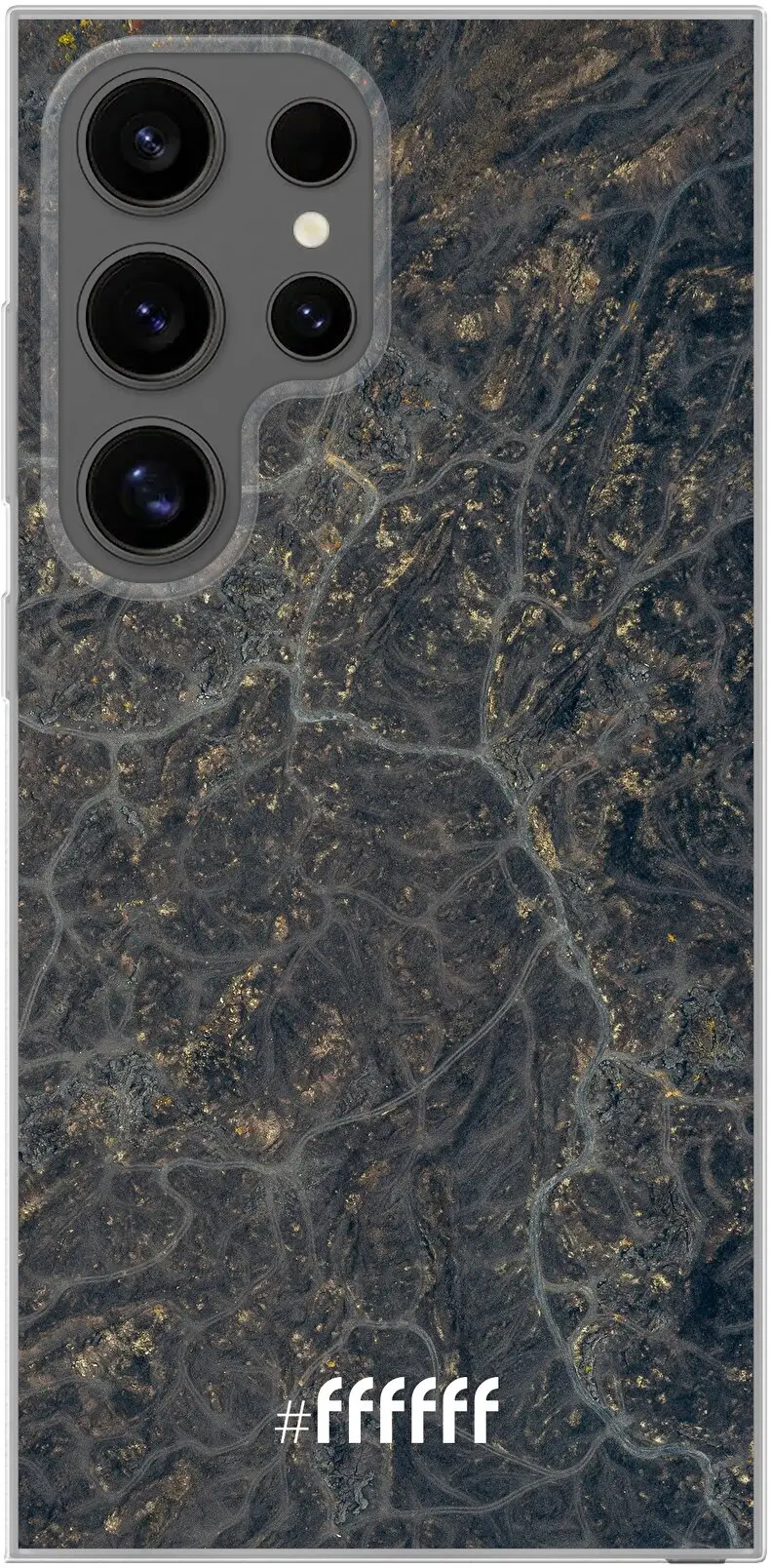 Golden Glitter Marble Galaxy S24 Ultra