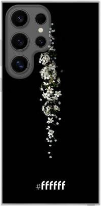 White flowers in the dark Galaxy S24 Ultra