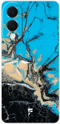 Blue meets Dark Marble Galaxy S25 Edge