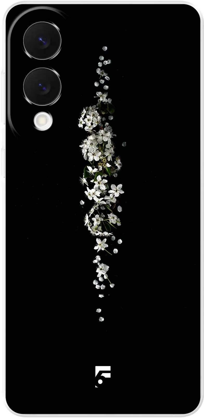 White flowers in the dark Galaxy S25 Edge