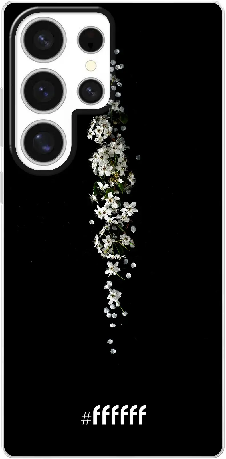 White flowers in the dark Galaxy S25 Ultra