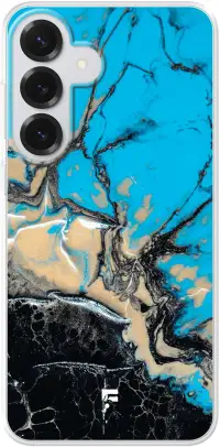 Blue meets Dark Marble Galaxy S26 Plus