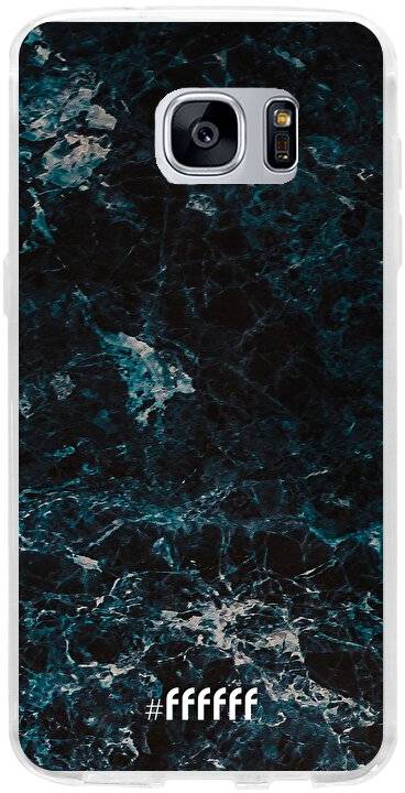 Dark Blue Marble Galaxy S7 Edge