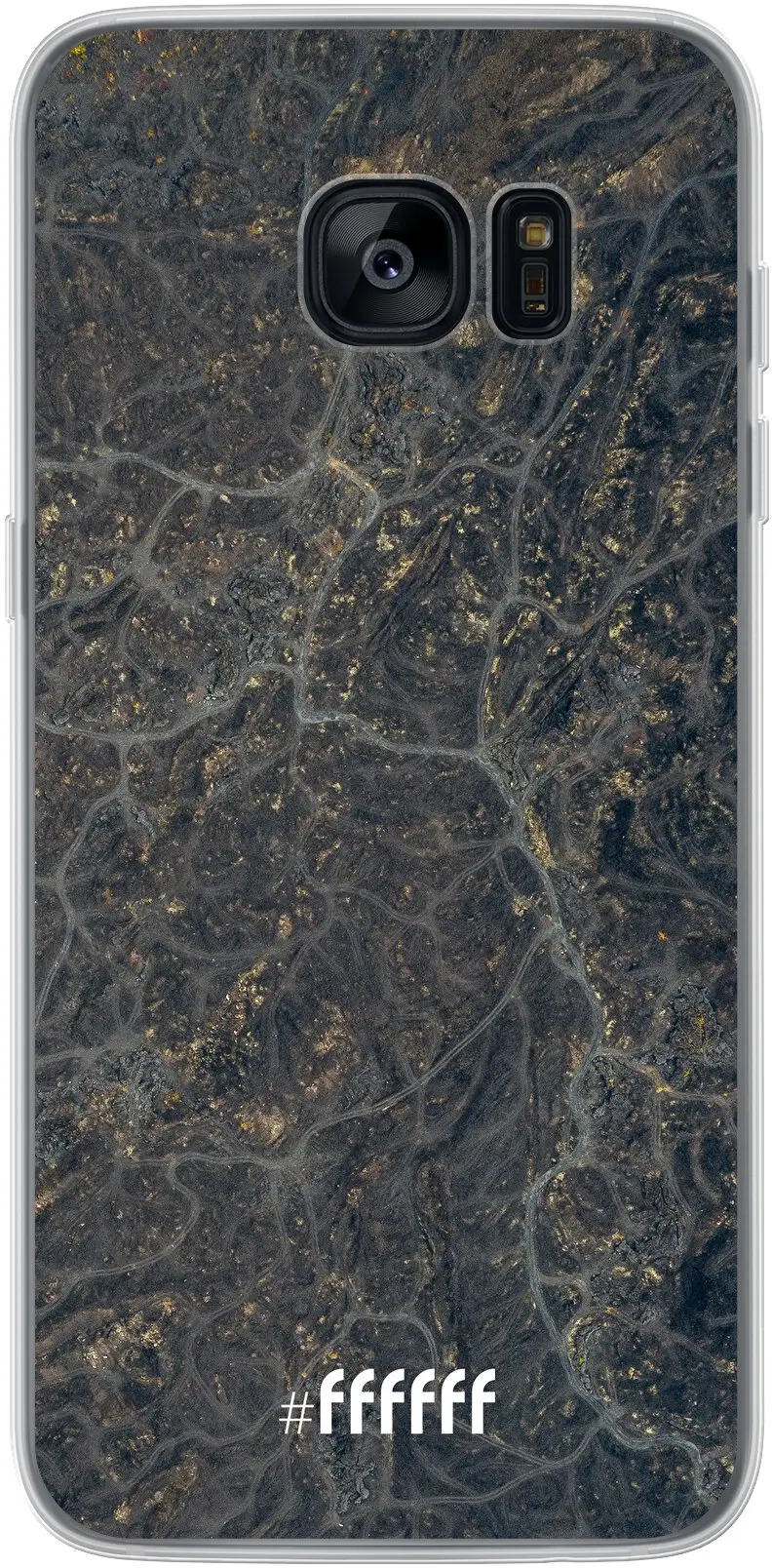 Golden Glitter Marble Galaxy S7 Edge