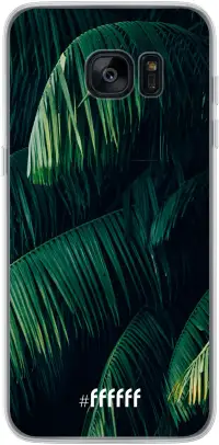 Palm Leaves Dark Galaxy S7 Edge