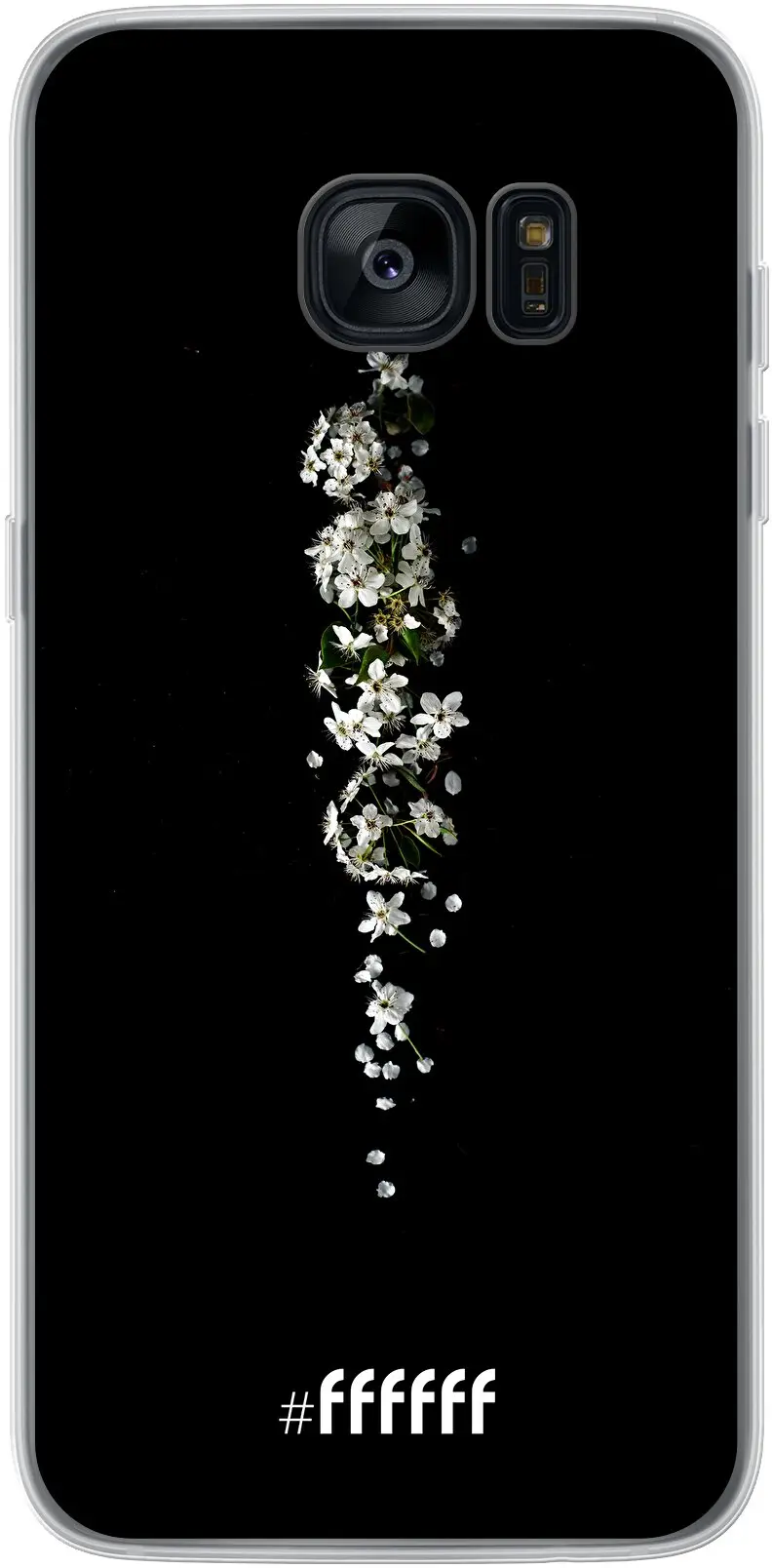 White flowers in the dark Galaxy S7 Edge