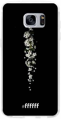 White flowers in the dark Galaxy S7 Edge