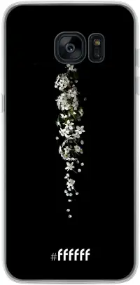 White flowers in the dark Galaxy S7 Edge