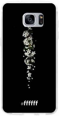 White flowers in the dark Galaxy S7
