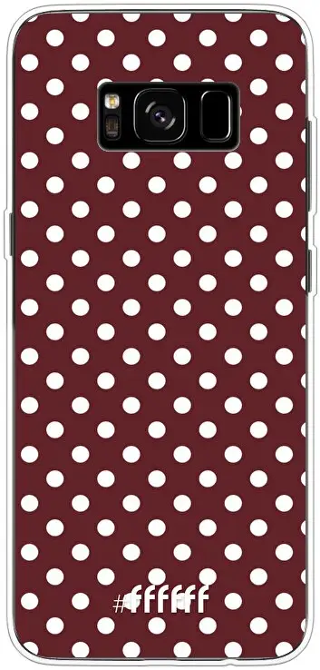 Burgundy Dots Galaxy S8