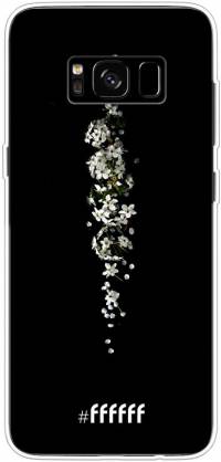 White flowers in the dark Galaxy S8