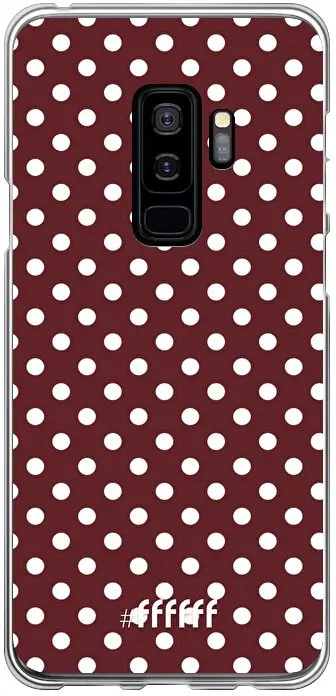 Burgundy Dots Galaxy S9 Plus