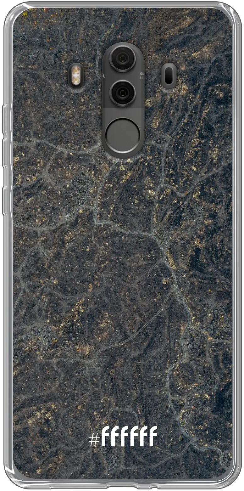 Golden Glitter Marble Mate 10 Pro