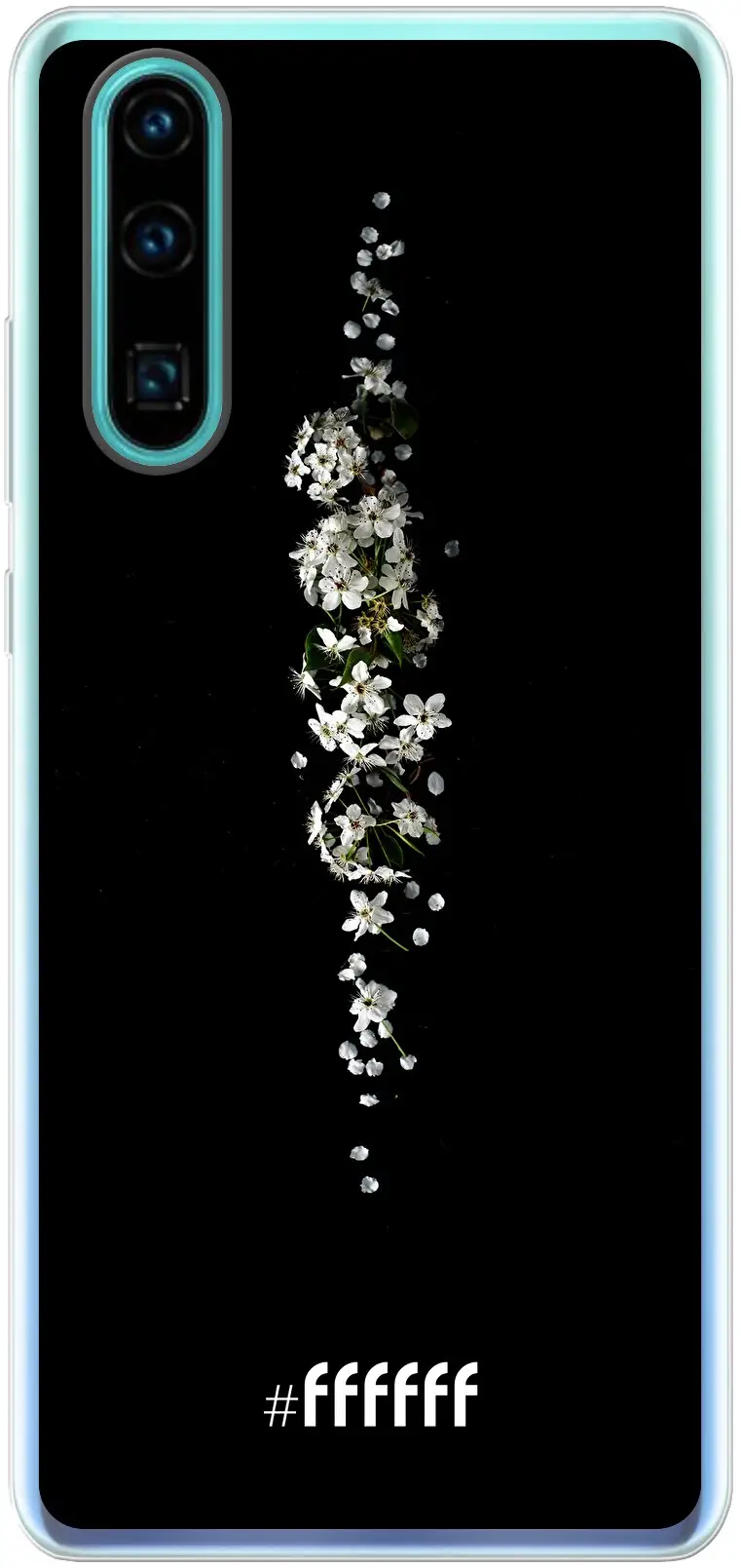 White flowers in the dark P30