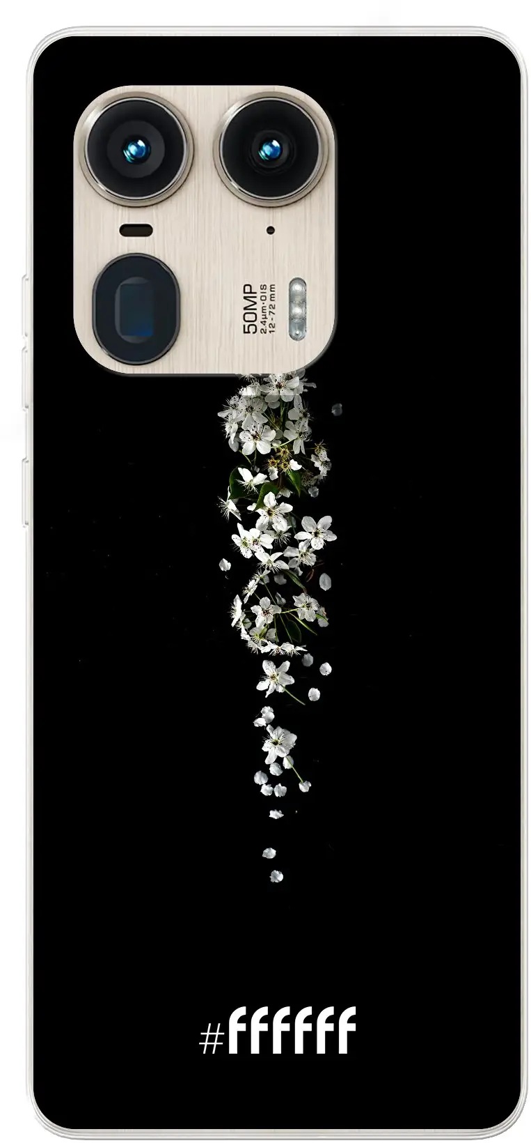 White flowers in the dark Edge 50 Ultra