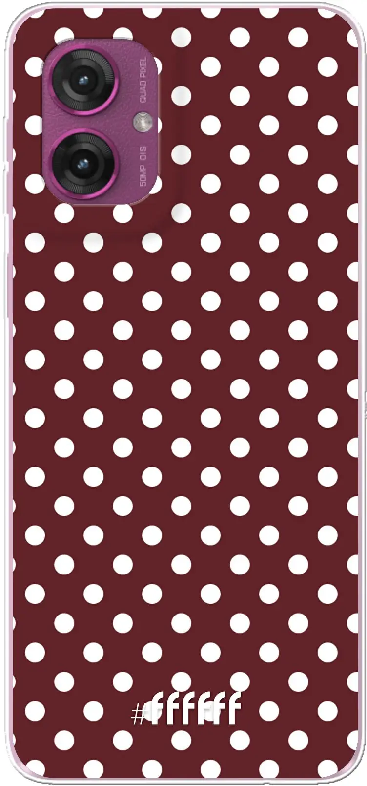 Burgundy Dots Moto G55