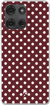 Burgundy Dots Moto G75
