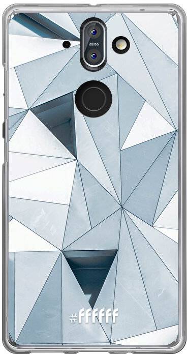 Afrekenen aanvaarden hangen Mirrored Polygon (Nokia 8 Sirocco) #ffffff telefoonhoesje • 6F