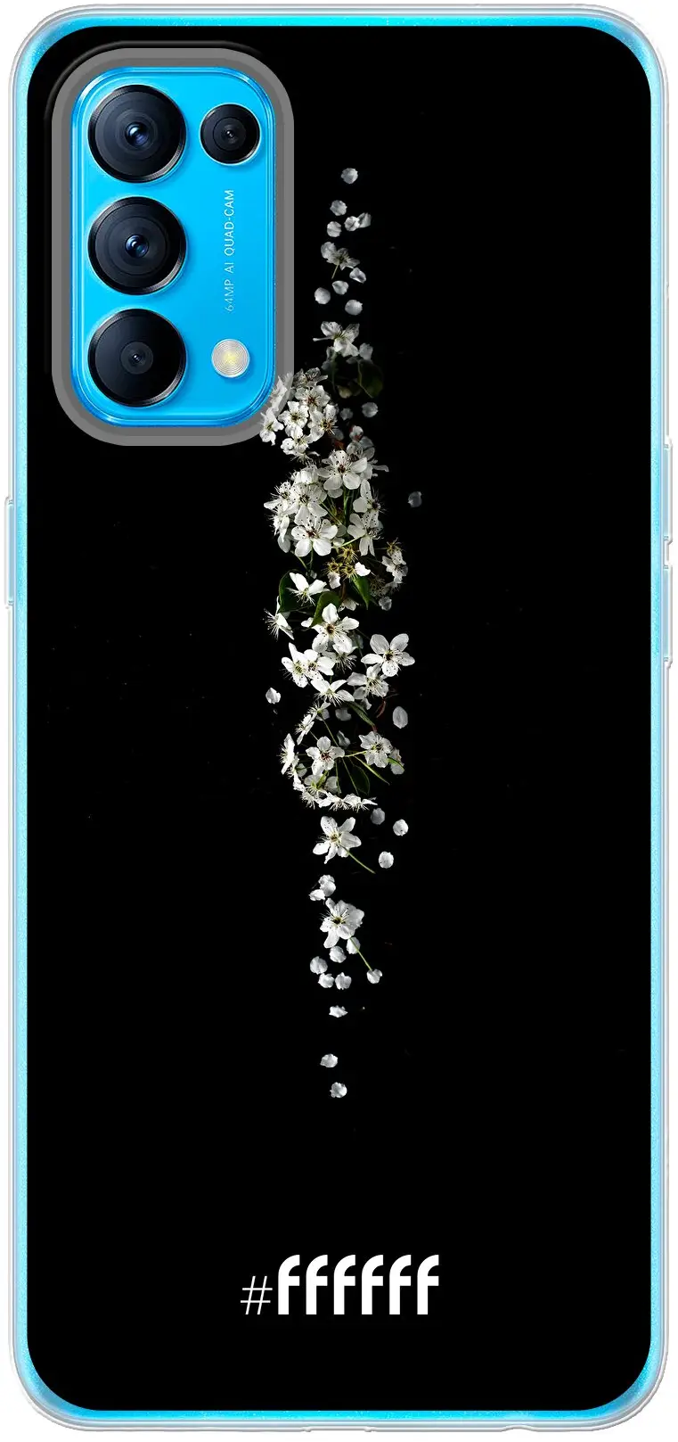 White flowers in the dark Find X3 Lite