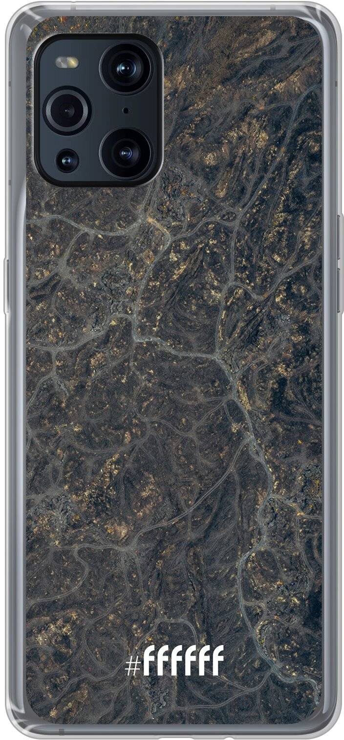 Golden Glitter Marble Find X3 Pro