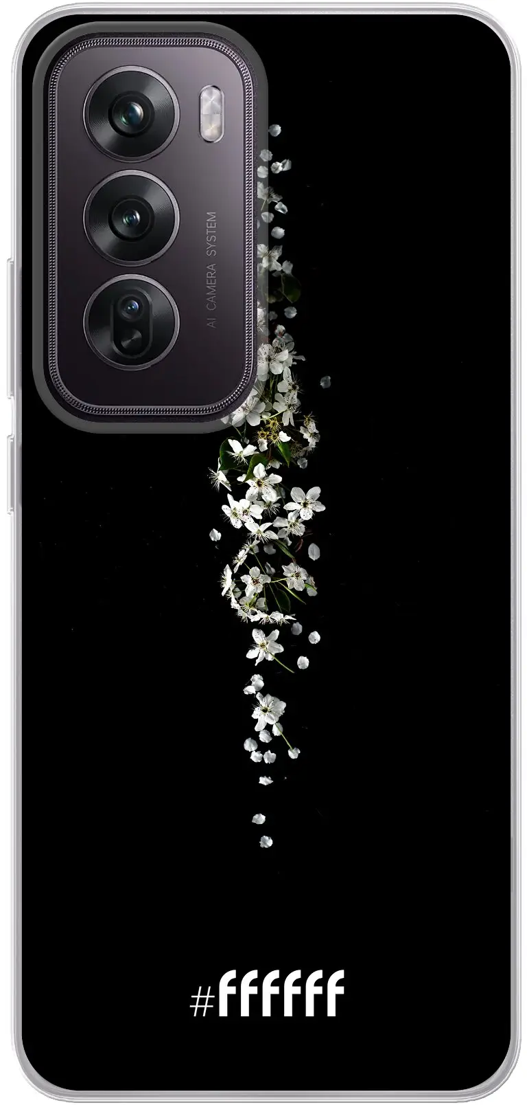 White flowers in the dark Reno12 Pro