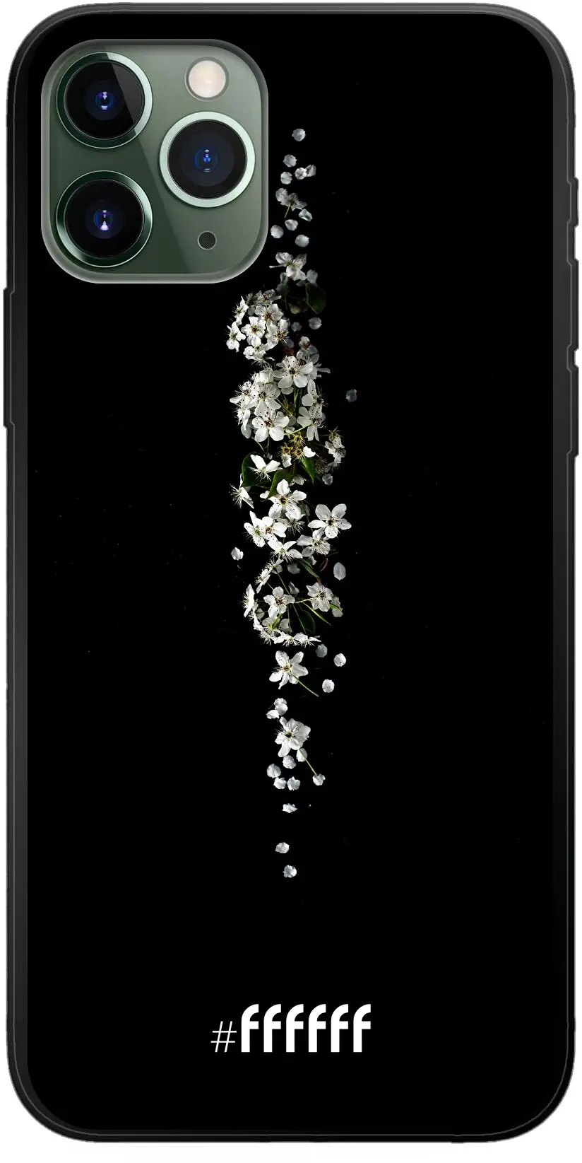 White flowers in the dark iPhone 11 Pro